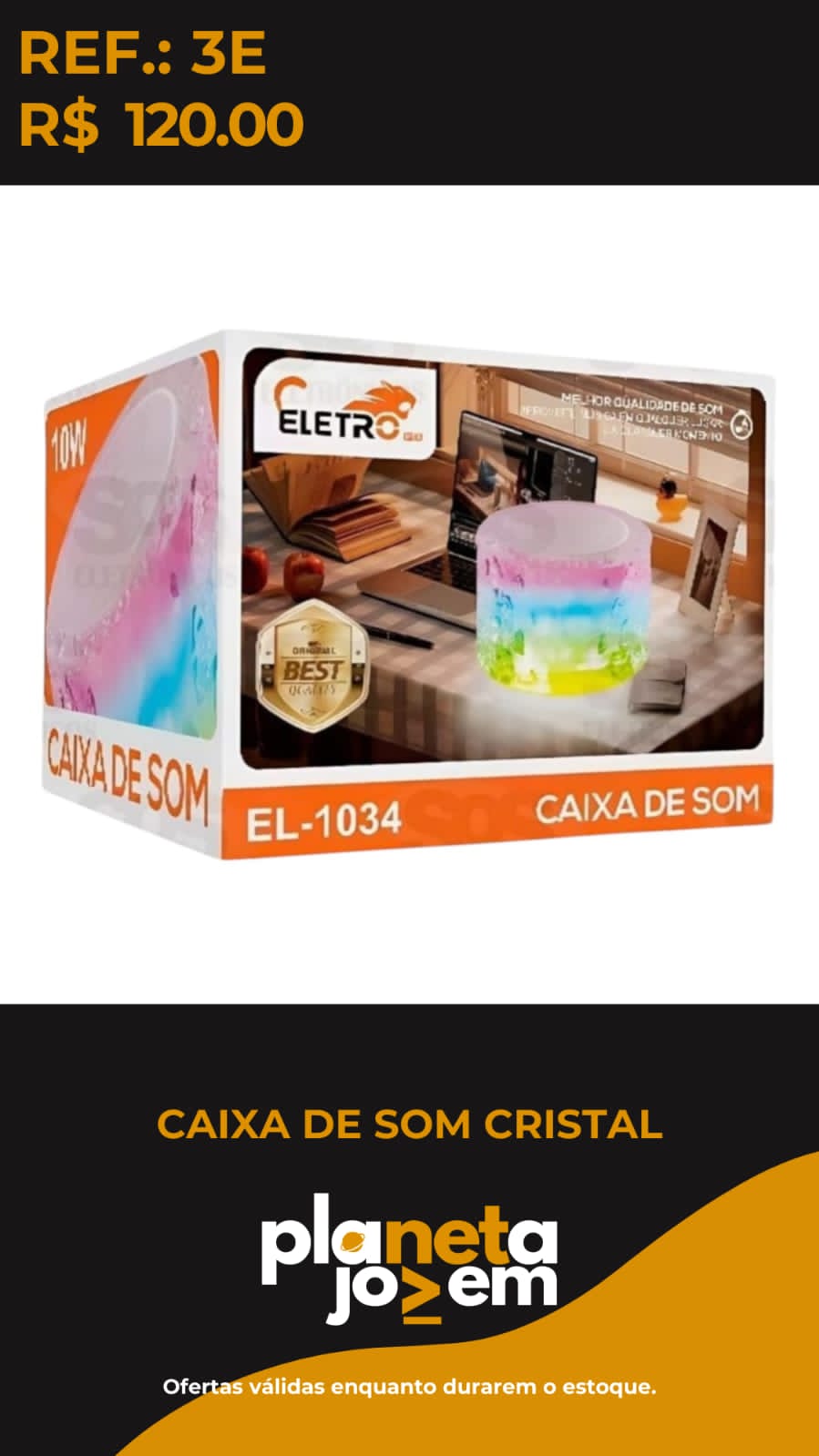 Caixa De Som Cristal